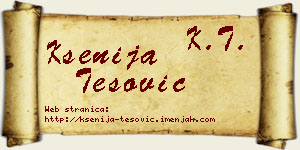 Ksenija Tešović vizit kartica